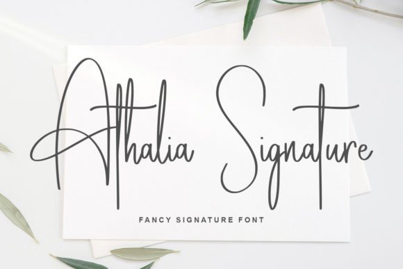 Athalia Signature Font: A Natural Handwritten Touch for Your Products