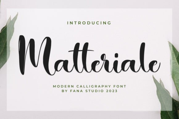 Matteriale: A Modern Script Font for Digital Designers